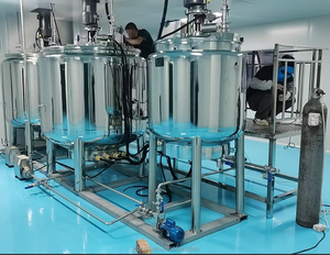 Réservoir d'émulsification et de mélange sous vide pour dentifrice |   Mélangeur chauffant électrique automatique |   Équipement d'émulsification de crème cosmétique | - Product Image 1