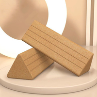 Alfombrilla de Yoga y Pilates de Corcho Triangular Antideslizante, Ecológica, de Alta Densidad, Natural, Duradera, Estable, Cómoda, Larga, con Logotipo Personalizado OEM de 30 cm