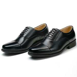 Chaussures habillées en cuir véritable pour hommes, noires, à lacets, style Oxford, pour mariage, affaires, décontractées, printemps-automne - Product Image 1