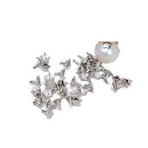 Perle en argent S925 en forme d'étoile à cinq branches, cache-trou, style baroque, à travers le trou, pour la fabrication de bijoux DIY 1598 - Product Image 4