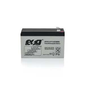ESG 12v 7ah Emergency lighting AGM Cycle Battery Power Pack Storage Manufacturer lead acid solar storage battery