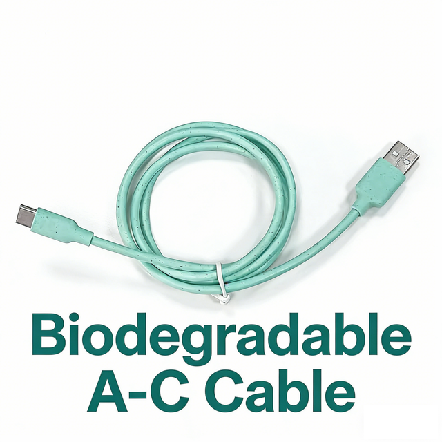 New Eco-friendly 3A Fast Charging Biodegradable USB 2.0 480Mbps 3.28ft Pure Copper USB-A to Type-C Cable for Computer & Devices
