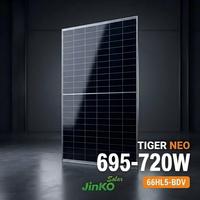Panneau solaire Tier 1 710-735W N-type Tiger Neo 3.0 pour module monocristallin bifacial double vitrage JKM66HL5-BDV pour ferme photovoltaïque