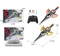 Avion Télécommandé EPP Stunt 2.4G 6 Voies, Jouet Épée Volante en Mousse avec Lumière, Modèle 360° Acrobaties pour Enfants