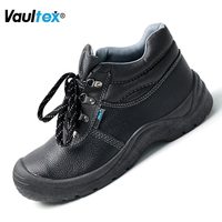 Chaussures de Sécurité en Cuir SBP Vaultex, Vente Directe, Antidérapantes, Imperméables, Bottes de Travail Courtes de Construction pour Homme