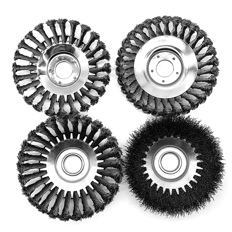 Wire Wheel Brush Crimped Steel Wire Brush Stainless Steel Wire Wheel Brush For Rusting And Polishing Removal