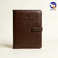 Planificateur budgétaire A6 avec couverture en similicuir personnalisée avec logo en relief, 100 feuilles, emballage en boîte cadeau