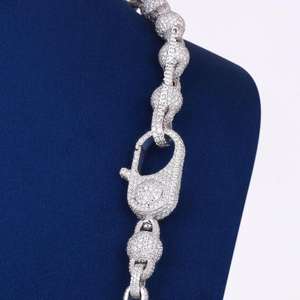 Collar de Cadena de Lujo de Plata de Ley 925 con Diamante Cultivado en Laboratorio para Hombre y Mujer, Regalo de Compromiso y Boda - Product Image 3