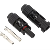 Accessoires électriques, distribution d'énergie, connecteur solaire photovoltaïque mâle/femelle en ABS noir, certifié CE, indice de protection IP65, 8000 cycles