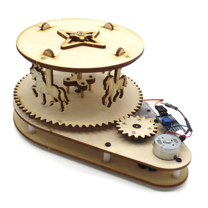 OKYN-G6685 Carrusel de Diseño con Control por Voz, Sonido y Sensor Automático, Juguete Modelo DIY, Tecnología de Producción Pequeña - Product Image 3