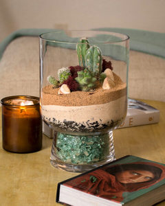 Country <strong>Desert</strong> DIY Terrarium Garden Kit for Floor Using Set of Flower <strong>Pots</strong> and Planters for Indoor Gardening Designs - Product Image 6