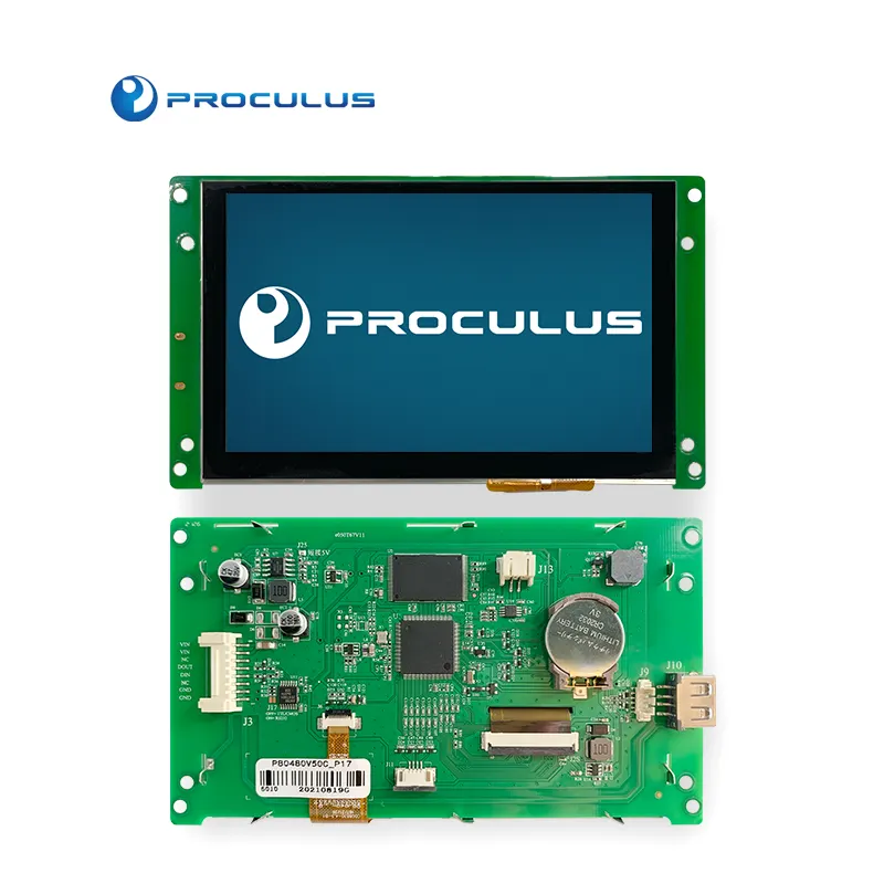 Thiết Bị Y Tế Uart 5 Inch Proculus, Màn Hình Hiển Thị LCD TFT Cho Bảng Điều Khiển Chữ Số Xe Hơi
