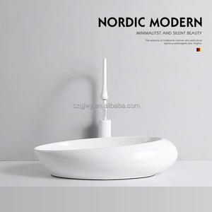 Petit lavabo pour salle de bain, comptoir, balcon, hôtel – Lavabo blanc pour le lavage - Product Image 3