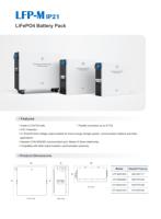 Pack de batteries LiFePO4 LFP-MIP21 51,2 Vcc Protection IP21 Système de stockage d'énergie solaire 460x420x171mm