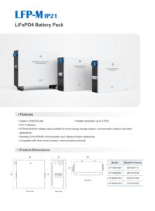Paquete de Baterías LFP-MIP21 LiFePO4 51.2Vdc con Protección IP21, Sistema de Almacenamiento de Energía Solar 460x420x171mm - Product Image 2