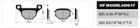 Pièces de moto frittées longue durée HF KEEWAY Speed 125 150 GN125 Speed HJ150 Plaquettes de frein
