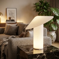 Lampe de table en forme de champignon blanche, design moderne et luxueux, minimaliste, pour chambre d'hôtel, décoration de chevet, éclairage artistique