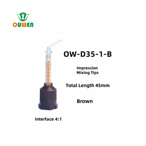 Ouwen Manufacture-Transportador <span class=keywords><strong>dental</strong></span> corto marrón, 50 unidades por bolsa, material <span class=keywords><strong>dental</strong></span> desechable, punta mezcladora <span class=keywords><strong>4</strong></span>:1 para consultorio <span class=keywords><strong>dental</strong></span> - Product Image 3