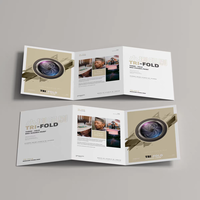 Service d'impression de brochures numériques à trois plis en couleur personnalisée Flyers publicitaires Mini catalogue de brochures pour l'impression d'emballages