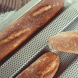 Non-Stick Perforated Baguette <b>Baking</b> <b>Tray</b> Made From Food Grade Carbon Steel <b>for</b> Healthy Homemade Bread - Product Image 4