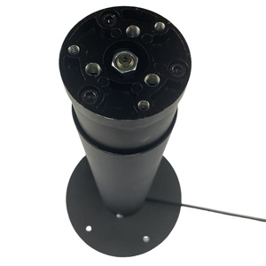 Vertical Mast Lift Hydraulic Adjustable Height <b>Black</b> Aluminum Alloy Coffee <b>Table</b> <b>Sofa</b> Dining <b>Table</b> Use - Product Image 1
