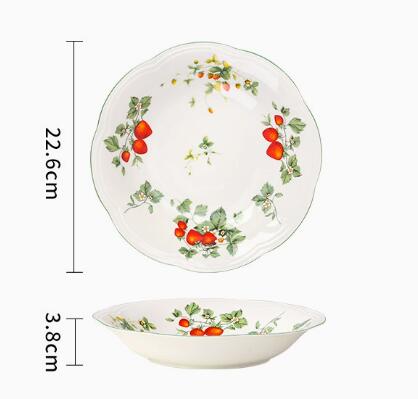 Assiette creuse blanche de 8 pouces