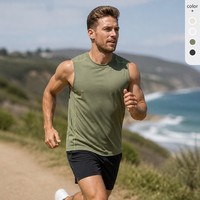 Canotta da Uomo in Tessuto Poliestere Premium, Design Personalizzato con Logo Stampato, Asciugatura Rapida, Traspirante, Leggera per Allenamento e Corsa