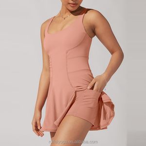 Premium Gym Tennis Wear Frauen Sommer Workout One Pieces Workout Tennis Kleid - Product Image 1