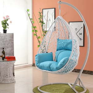 Commercio all'ingrosso a buon mercato giardino rotondo a forma di vimini <span class=keywords><strong>usato</strong></span> per bambini prezzo legno cuscini portatili rotondi cesto sedia - Product Image 2