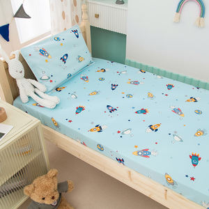 Drap-housse 100% coton personnalisé pour enfants drap-housse double en coton pour enfants vente en gros - Product Image 3