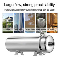 Purificateur d'eau UF en acier inoxydable, filtre à eau manuel mural pour toute la maison, pour la maison et le foyer
