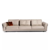 Italienisches Luxus-Ledersofa, Großes Modernes Villen-Möbelstück, Hochwertiges Wohnzimmer-Sofa