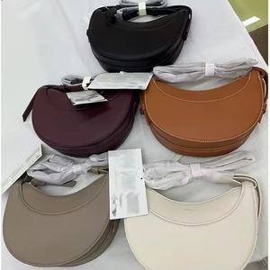 <span class=keywords><strong>Sac</strong></span> bandoulière double en PU pour femme, étanche, au design simple et élégant, avec nouvelles couleurs assorties - Product Image 3