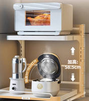 Support de cuisinière à riz multifonctionnel en acier inoxydable de type tiroir, étagère de rangement pour comptoir de cuisine, micro-ondes, armoire de cuisine