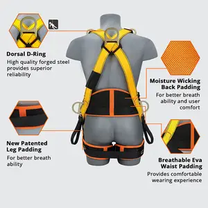 Factory Best-selling 5 Point Safety Belts For High-altitude Operations Full Body Safety Ropes Fall Arrest Safety Belt Sets