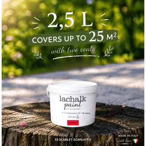 53 SCARLET 25 lt LaChalk the evolution of <b>chalk</b> paint Where <b>chalk</b> meets resin: Hybrid <b>Chalk</b> Resin Paint made in Italy - Product Image 2