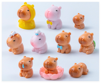Dessin animé Miniature Collection Animal Capibara Capybara Résine Figurine pour Pendentif Porte-clés Mystère Boîtes Aveugle Sac Petit Cadeau Jouet