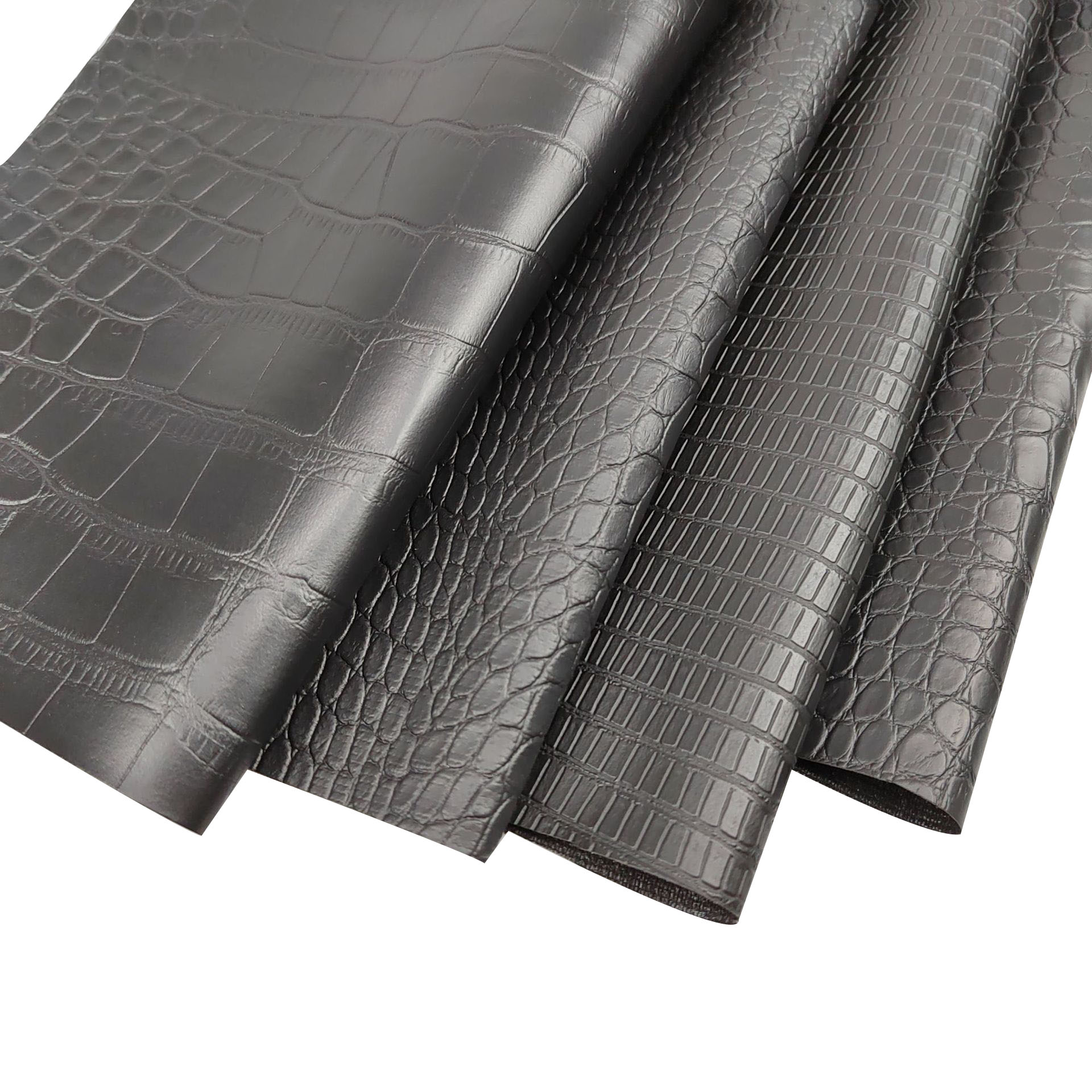 Factory Direct 3D 0.6 mm Exotic Emboss Crocodile Rexine PVC Artificial Faux Synthetic Leather Fabric for Bag Making Furniture