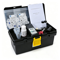 Analyseur d'eau professionnel pour piscine, kit de test de la qualité de l'eau avec 10 paramètres : chlore résiduel, pH, urée, acide cyanurique, turbidité