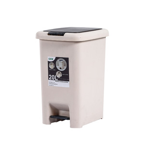 Customized Household Trash Can With <b>Lid</b> Foot Pedal 30L Indoor Toilet Waste <b>Bin</b> Rectangular Off White - Product Image 3