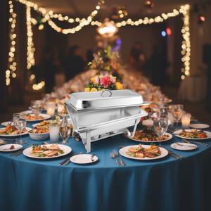 Réchaud alimentaire professionnel en acier inoxydable 9L pour traiteur, fêtes et décorations de table - Product Image 2