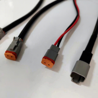 6195-0003 DL 090 (2.3 Mm) Seri Konektor Elektronik Sensor Lampu Kabut 2 Arah Tertutup untuk Mobil, Tahan Air IP67, PVC, Tipe Female