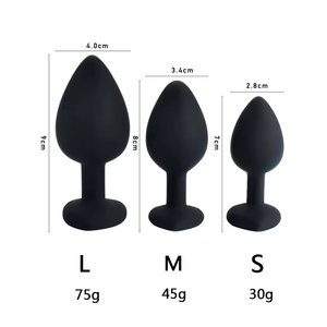 Juguete Sexual Anal de Silicona con Forma de Corazón, con Cristales, Resistente al Agua, Ecológico, Marca OEM, Popular para Masturbación y Otros Tipos de Masajes - Product Image 5