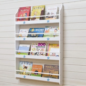 Étagère <span class=keywords><strong>murale</strong></span> moderne nordique en bois blanc pour enfants, étagère de rangement pour livres d'enfants, étagère pour enfants - Product Image 1