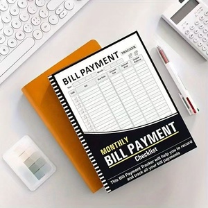 Nouveau produit 2026 : Carnet de suivi des factures mensuelles à spirale, planificateur financier à couverture rigide pour les factures - Product Image 2