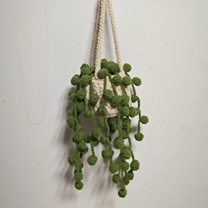 Handmade Crochet <b>Small</b> Sunflower Artificial Flower Car Hanging <b>Basket</b>-Lightweight & Durable for Rearview Mirror Decoration - Product Image 6