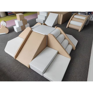 Indoor PlayGround Set With Soft Blocks And Rocking Horse For Kids Home <b>Play</b> Area - Product Image 2