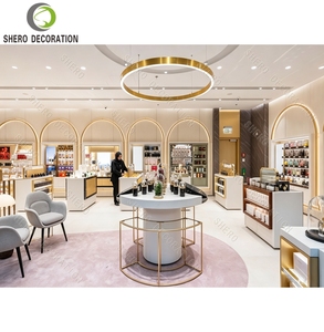 Aménagement intérieur de boutiques de parfums de luxe, vitrine à parfums en bois sur mesure avec éclairage pour mobilier de boutique de parfums. - Product Image 5