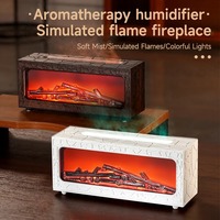 Humidificateur d'air, diffuseur d'huiles essentielles, humidificateur aromatique à effet flamme, diffuseur de parfum pour la maison, diffuseur d'aromathérapie avec lumière nocturne