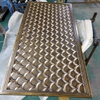 Modern Decoration Hotel Aluminum Carved Wall Partition Metal Screen Austin Luxury Golden Room Divider for Home Living Room